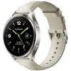 Xiaomi Boîtier Gris Titan Watch 2 avec Bracelet en Cuir Blanc