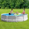 MILLY MALLY Piscine - Intex - Prism Frame Premium - 305x76 cm - Acier - 4485 L