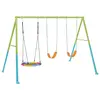 Intex Portique balancoire 3 agres nid d'oiseau 2 balancoires couleurs