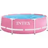 Piscine Démontable Intex Metal Frame 28290NP Rose 244 x 74 x 244 cm