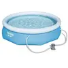 Splash And Play Bestway - Piscine gonflable hors sol ronde Fast Set diamètre 305 cm hauteur 76 cm avec pompe de filtration