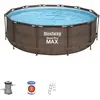 Piscine Hors-Sol Tubulaire Bestway Steel Pro Max Design Rotin 366x100 ...