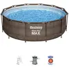 Piscine hors-sol tubulaire Steel Pro Max BESTWAY, Diam.3.66 x H.1 m TU