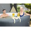 Ensemble 2 porte-gobelets + 1 plateau Lay-Z-Spa® Bestway L.35 x l.20,5 cm beige