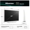 Hisense TV 43S5DQ 43" 4K, 60Hz, Déco TV (43", S5, 4K), TV, Blanc