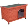 zooplus Exclusive Niche Woody pour chien taille M - Toit plat et porte en plastique