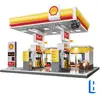 Deqube Jeu De Construction De Station-service Shell 1309 Pièces