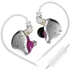 Ecouteurs SZSMART KZ-ZS10 PRO HIFI courbés avec microphone violet (In ...