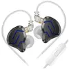 Ecouteurs SZSMART KZ ZSN PRO 2 HIFI courbés avec microphone bleu (In e...