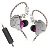 Ecouteurs SZSMART KZ-ZSN PRO courbés avec microphone violet (In ear - ...