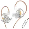 Ecouteurs SZSMART KZ EDX HIFI courbés avec microphone couleur transpar...