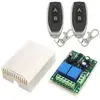 PZCC 220V AC 2 Canaux Sans fil Commutateur de Télécommande, Récepteur RF Module de Relais 433 mhz avec émetteur Marche/Arrêt