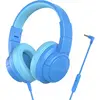 Casque Blackview FitBuds K1 filaire Jack 3,5 mm pour enfants avec micro et son 3D bleu