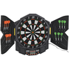 HOMCOM Cible jeu de fléchettes électronique 27 jeux 8 joueurs haut-parleur