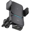 Baseus Chargeur de voiture inductif + support téléphone grille Wisdom, noir