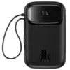 Power bank 10000mAh QPow 2 30W avec câbles USB-C intégrés - noir