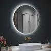 SIRHONA Miroir Rond Salle de Bain LED Miroir Lumineux Salle de Bain av...