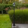 LUTEC Candélabre solaire London à ampoules LED retrofit