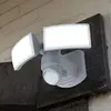 LUTEC Spot LED mural d'extérieur Arc avec capteur, blanc