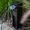 Lutec Bloc D'Alimentation Mains, Prise Extérieure Noire Mat, Prise 2 Prises Pour L'Extérieur, Colonne De Prise Carrée, Puissance Max.