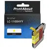 PrintAbout Cartouche compatible Brother LC-1100HYY - Jaune - Grande capacité
