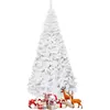 COSTWAY Sapin de Noël artificiel 240cm avec 1138 pointes, aiguilles en...