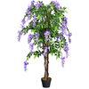 CostwayPlante artificielle 150cm en pot Fausse plante Wisteria avec fl...