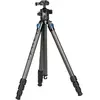 SIRUI ST-124+ST-10X Trépied étanche en Carbone pour appareils Photo avec rotule 360°, trépied de Voyage Professionnel en Fibre de Carbone, Colonne Centrale Triangulaire, Max. 166cm, Charge utile 12KG
