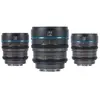 Sirui Nightwalker Series 24, 35&55mm T1.2 S35 Objectif Ciné à mise au point manuelle (monture RF, gris métal)