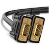 UGREEN Câble VGA SVGA Mâle vers Mâle 1080P Plaqué Or avec Noyau de Ferrite pour Ecran, Moniteur, Projecteur, PC, TV HD, Noir (2 M)
