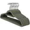 SONGMICS Lot de 20 Cintres Antidérapants en velours, crochets pivotants - Gris