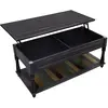 VASAGLE Table basse ouvrable brun