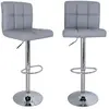 SONGMICS Lot de 2 Tabourets de Bar Stool avec Dossier Gris LJB64G