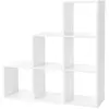 VASAGLE Étagère escalier avec compartiments ouverts, Blanc / 97,5 x 29 x 97,5 cm