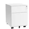 SONGMICS Caisson de bureau avec 2 tiroirs, Blanc