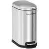 SONGMICS Poubelle en métal 10L, Gris