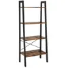 VASAGLE bibliothèque cyrus - 56 x 34 x 137,5 cm - marron rustique/noir