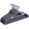 SONGMICS 50 Cintres en velours pivotant antiglisse, Gris Pale