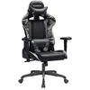 SONGMICS Fauteuil de bureau avec accoudoirs, Noir et Camouflagee