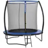 SONGMICS Trampoline extérieur avec échelle, Bleu / Ø 244 cm