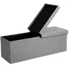 SONGMICS Banc de rangement 120L gris