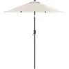 SONGMICS Parasol de jardin avec manivelle, Beige / Ø 3 m