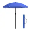 SONGMICS Parasol de jardin protection solaire, Bleu / Ø 1,6 m