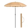 SONGMICS Parasol de 160 cm protection solaire upf 50+ Inclinable sur 30° taupe