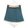 Songmics Double hamac rembourré résistant, Bleu + Beige