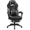 SONGMICS Chaise de bureau chargeable jusqu'à 150 kg, noir-gris, OBG77BG