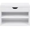 Vasagle Banc de rangement 6 paires de chaussures  60 x 30 x 44 cm blanc