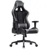 SONGMICS Fauteuil gamer ergonomique, Noir + Gris