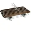 SONGMICS 8 Cintres-pinces crochet pivotant, Brun Foncé