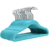 SONGMICS 20 Cintres en velours pivotant antiglisse, Cyan